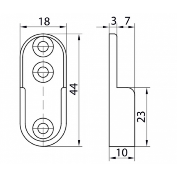 Кріплення для овальної труби Smart чорний чорний матовий (AF1068)