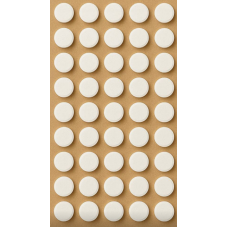 Фетрова самоклеюча накладка Folmag для меблів кругла d-14 мм Білий (45 шт/лист) (AF1058)