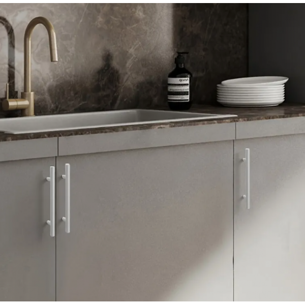 Ручка меблева рейлінгова Premium Sigma Монолит C-192 мм L-272 мм білий матовий (MR0405)