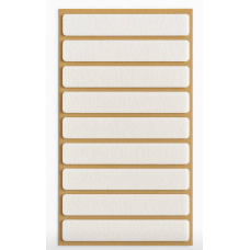 Фетрова самоклеюча накладка Folmag для меблів прямокутна 80x15мм Білий (9 шт/лист) (AF1075)