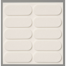 Фетрова самоклеюча накладка повстяна VOREL 20х45мм меблевий Білий (10 шт/лист) (AF1042)