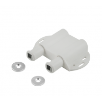 Відстріл (відштовхувач) накладний меблевий Premium подвійний на магніті Білий (AF1046)