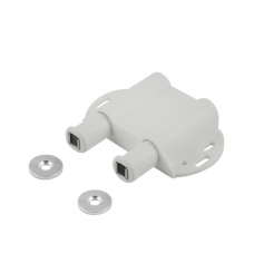 Відстріл (відштовхувач) накладний меблевий Premium подвійний на магніті Білий (AF1046)