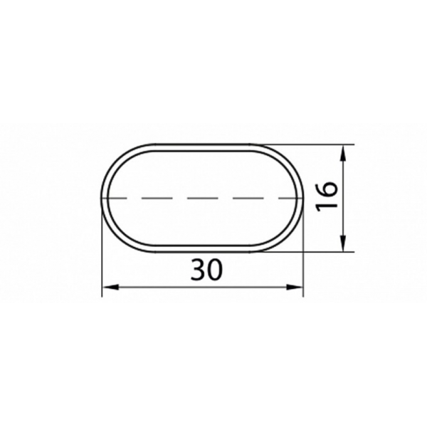 Труба штанга Sigma для одягу оцинкована овальна L-2000 мм Чорний матовий (AF1251)