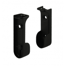 Тримач під овальну трубу розміром 30x15мм навісний (комплект правий/лівий) Чорний (AF1071)