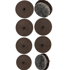 Накладки на цвях VOREL фільцеві пластик/повсть меблеві на ніжки стільців d-30мм (набір 8 шт) (AF1018)