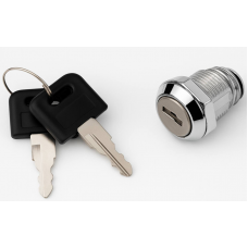 Меблевий замок DS врізний 410 Хром круглий (у комплекті 2 ключі) (ZM0611)