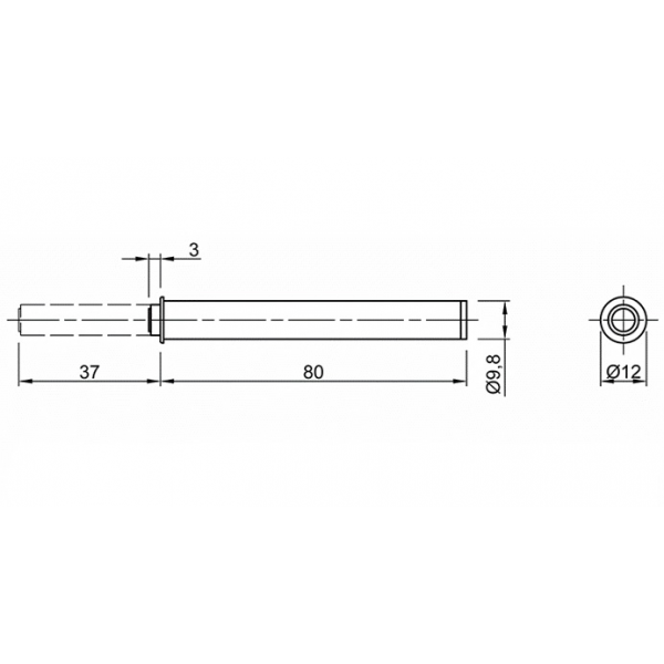Виштовхувач врізний PushOpen Magnit білий Muller (Механізм Р2О) (AF1077)