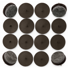 Накладки на цвях VOREL фільцеві пластик/повсть меблеві на ніжки стільців d-17мм (набір 16 шт) (AF1017)