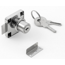 Меблевий замок GTV врізний квадрат 138 Хром (комплект 2 ключі) (ZM1302)