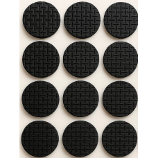 Протиковзка наклейка від царапин VOREL протектор самоклеючий для меблів d-28 мм (12шт/лист) Чорний (AF1023)