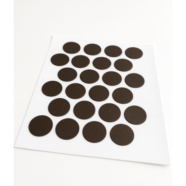 Самоклеюча меблева заглушка на мініфікс d=20мм Трюфель коричневий 24шт/лист (ZG0826)