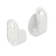 Кріплення Ferro Fiori для овальної труби торцевий білий (комплект 2 шт) (AF1125)