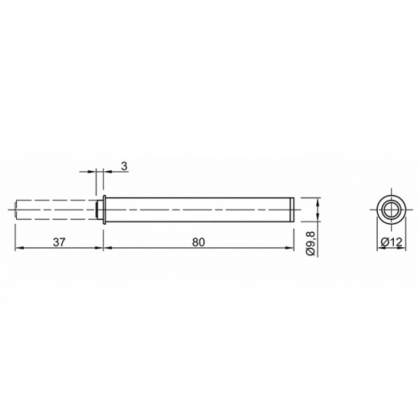 Виштовхувач врізний PushOpen Magnit антрацит Muller (Механізм Р2О) (AF1078)