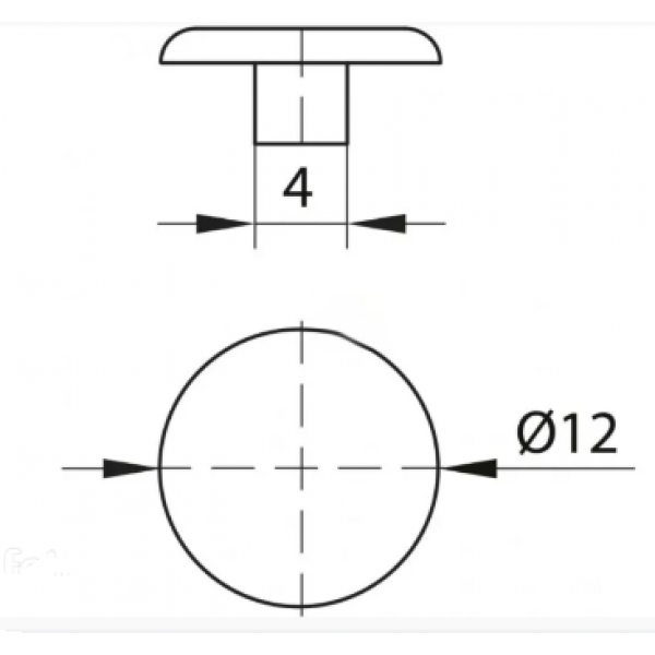 Меблева заглушка на конфірмат пластик d=12 мм Вільха (набір 50 шт) (ZG0843)
