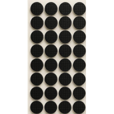 Протиковзка наклейка від подряпин VOREL протектор самоклеючий для меблів d-18 мм (32 шт/лист) Чорний (AF1027)