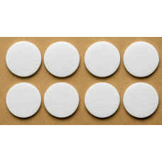 Фетрова самоклеюча накладка Folmag для меблів кругла d-38 мм Білий (8 шт/лист) (AF1053)
