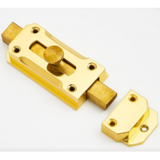 Засувка меблева (шпінгалет) накладний для дверей і вікон L-100мм Золото (DZ1201)