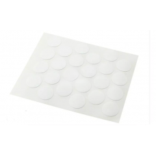 Самоклеюча меблева заглушка на мініфікс d=20мм Біла Кірка 24шт/лист (ZG0829)