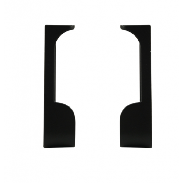 Тримач під овальну трубу розміром 30x15мм навісний (комплект правий/лівий) Чорний (AF1071)