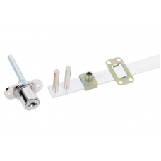 Меблевий замок центральний MÜLLER фронтальний L- 800мм Нікель (ZM0619)